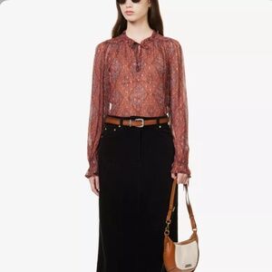Paige fia semi sheer blouse